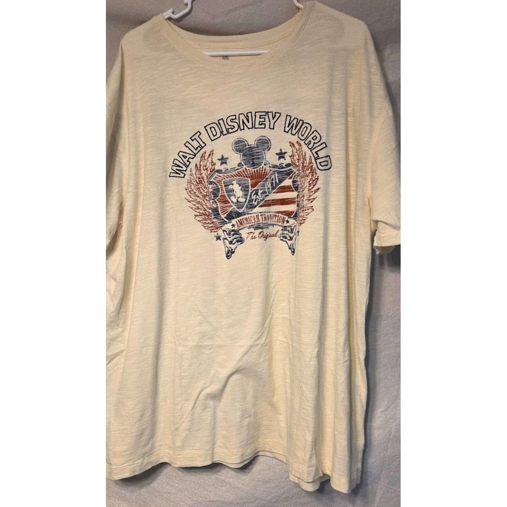Disney Parks Walt Disney World Shirt Men's XXL Embroidered Western Yoke Retro‎
